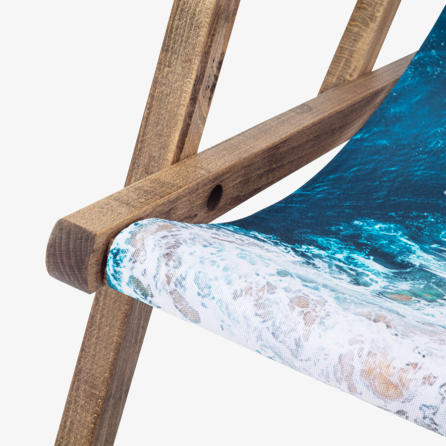Liegestuhl Premium mit individuell bedrucktem Bezug, Detail