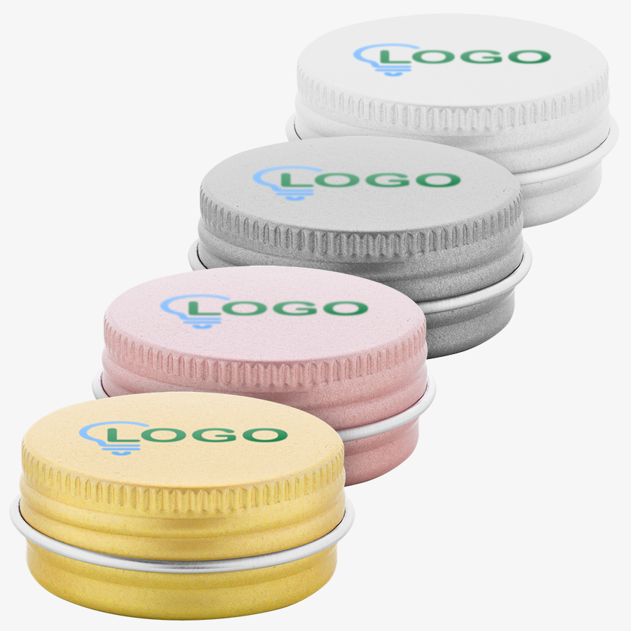 Lippenbalsam-Dose in metallic 2-farbig bedruckt