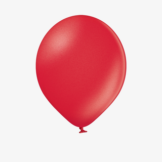 Schimmernder Metallic-Luftballon in Kirschrot, individuell bedruckbar oder unbedruckt