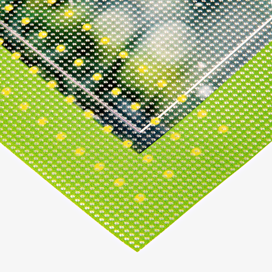 Bedruckte Mesh-Blache, winddurchlässig und plano geschnitten