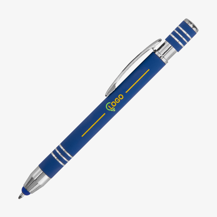 Vollfarbig bedruckter Metall-Kugelschreiber mit Touchpen-Funktion, Chroma-Version