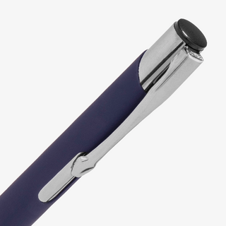 Detailansicht Soft-Touch-Metall-Kugelschreiber mit bedruckbarem Schaft