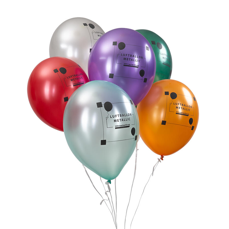 Umweltfreundliche Metallic-Luftballons in vielen Farben, individuell bedruckbar