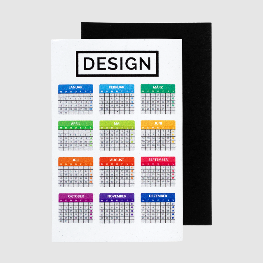 Magnetischer Minikalender im Hochformat mit hochwertigem, 4/0-farbigem Druck
