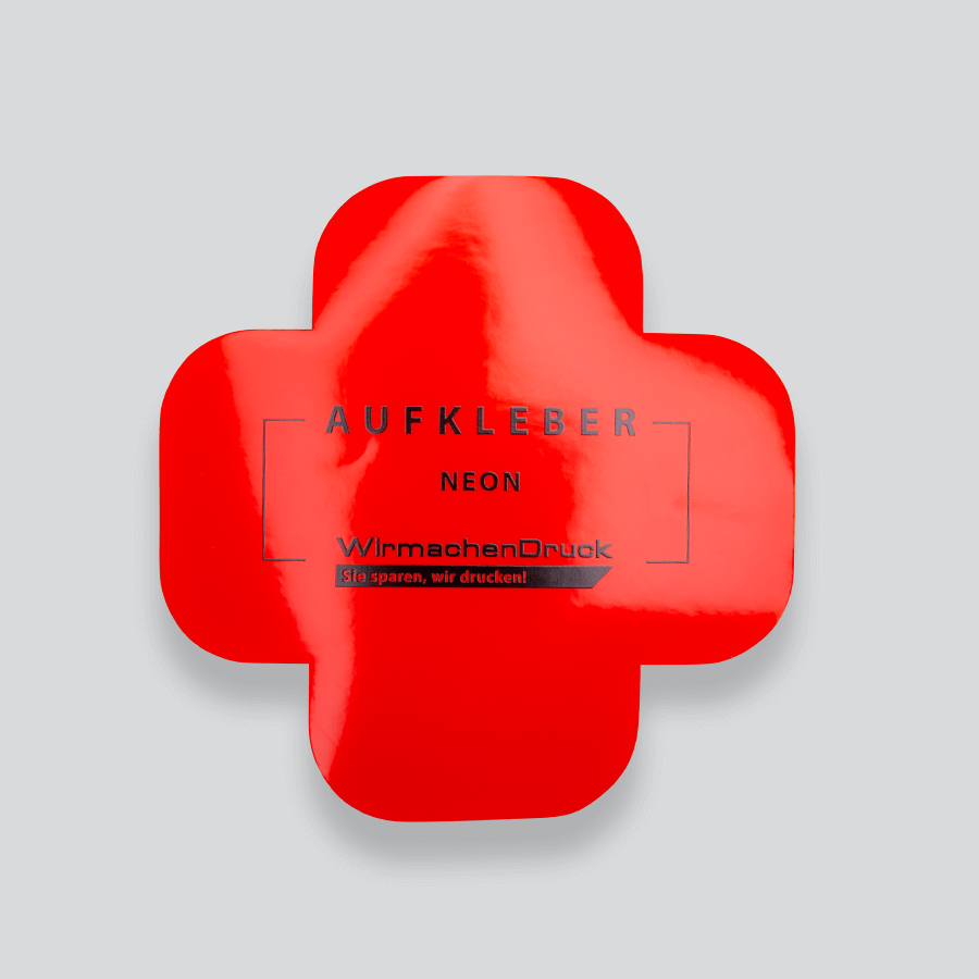 Aufkleber Neon rot