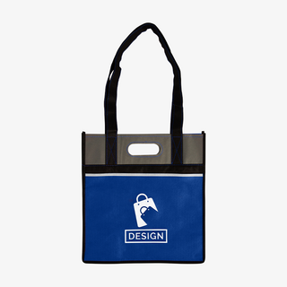 Non-Woven-Shopper zweifarbig mit vier Henkeln