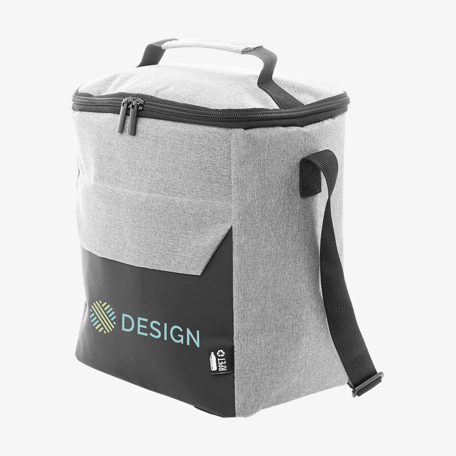Praktische, individuell bedruckte Picknick-Kühltasche aus RPET mit Reissverschluss, Tragegriff und Fach