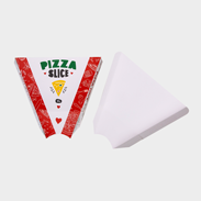 Pizzaecken-Verpackung Vorderseite Rückseite