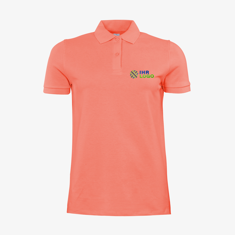 Poloshirt Damen Premium B&C auf der Brust bestickt