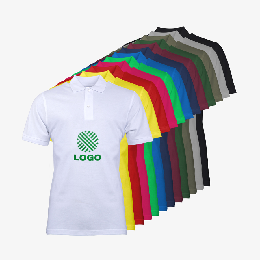 Poloshirts Herren Basic Sortiment B&C Digitaldruck Vorderseite mittig