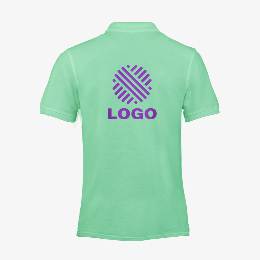 Poloshirt Herren Digitaldruck Premium Fruit of the Loom Rückseite bedruckt