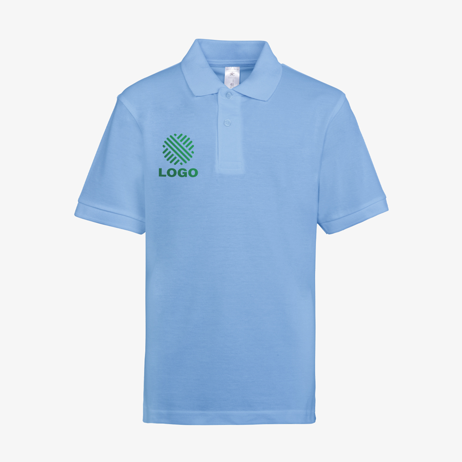 Poloshirt Kinder Digitaldruck Basic B&C rechte Brustseite bedruckt
