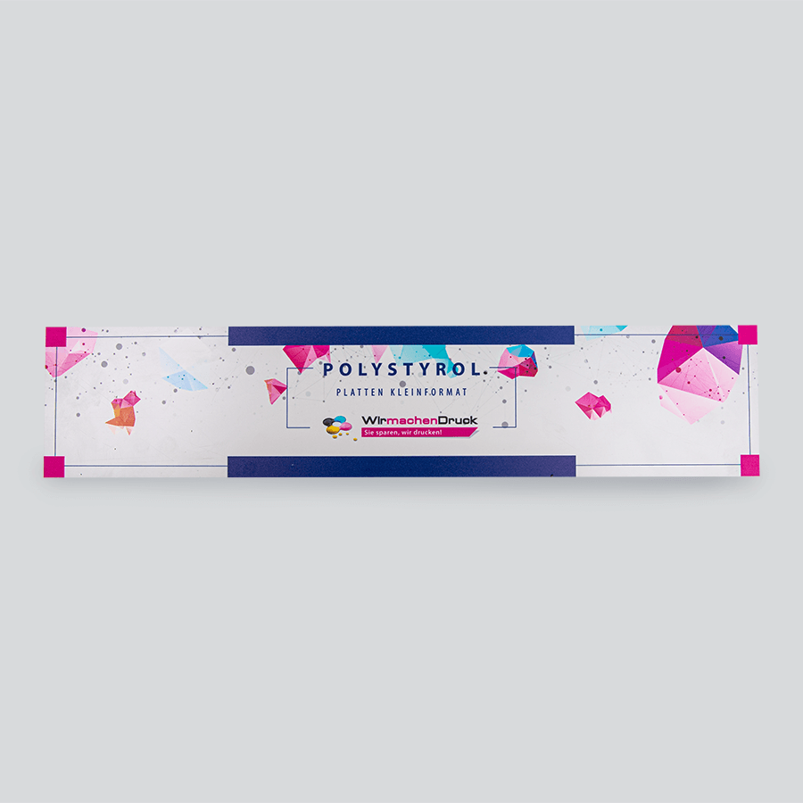 Polystyrolplatte im Kleinformat und mit individuellem Druck
