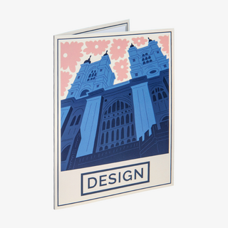 Vorderseite einer individuellen Klapp-Postkarte mit partiellem Relieflack, Hochformat