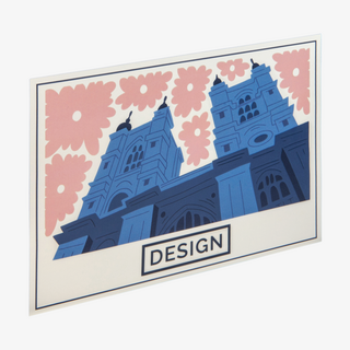 Vorderseite einer individuellen Postkarte mit partiellem Relieflack, Querformat