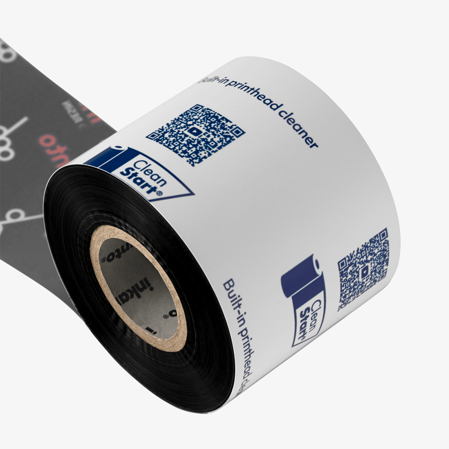 Premium-Thermotransferfolie für Typenschild-Etiketten auf Rolle, im Format 50 mm x 300 m