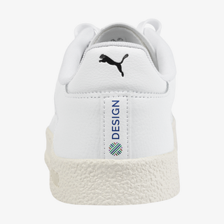 Weisser PUMA-Sneaker mit individuellem Druck an der Ferse