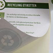 Recycling-Etikett Detail