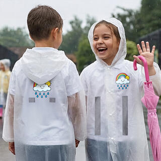 Bedruckte Regenponchos für Kinder