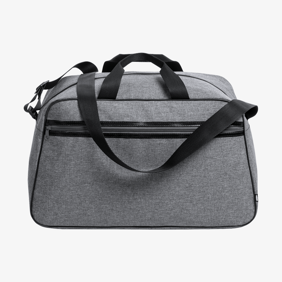 Elegante Reise-Sporttasche in Grau aus RPET, unbedruckt