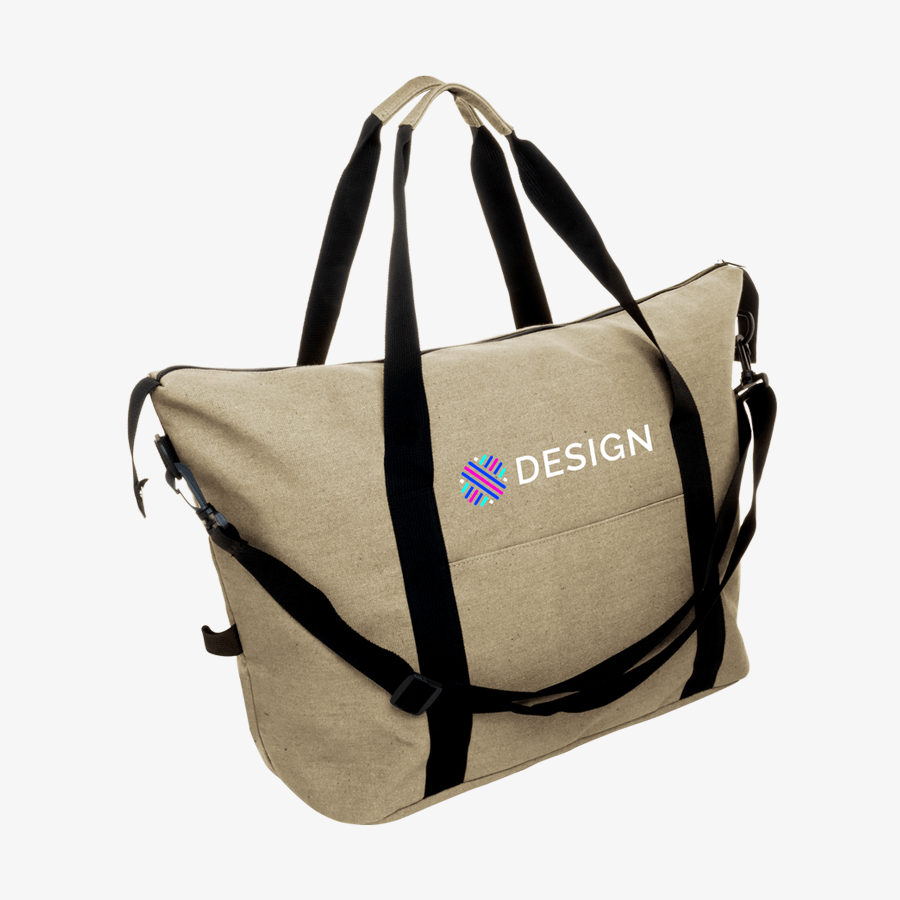 Reisetasche Sporttasche aus recyceltem Canvas mit vollfarbigem Druck