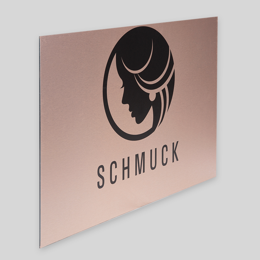 Gebürstete Aluminiumverbundplatte in Rosé mit individuellem Druck 