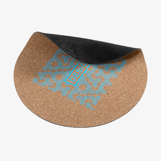 Rundes Kork-Mousepad mit einfarbigem Siebdruck und rutschfester Unterseite
