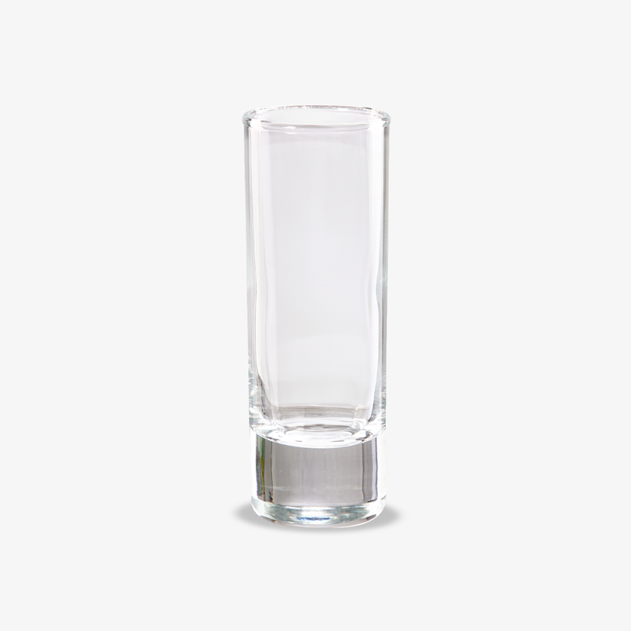 Unbedrucktes Schnapsglas mit Fassungsvermögen von 6,5 cl, mit schwerem Eisboden