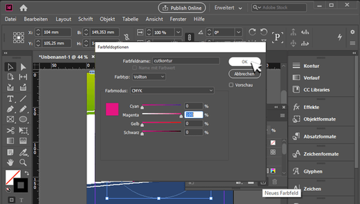 Screenshot Cutkontur anlegen in InDesign 03