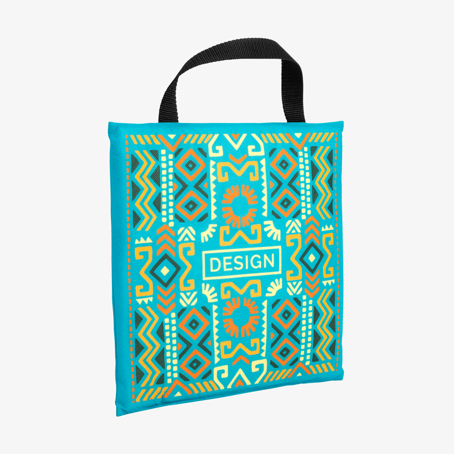 Sitzkissen aus Non-Woven-Material mit vollfarbigem Sublimationsdruck