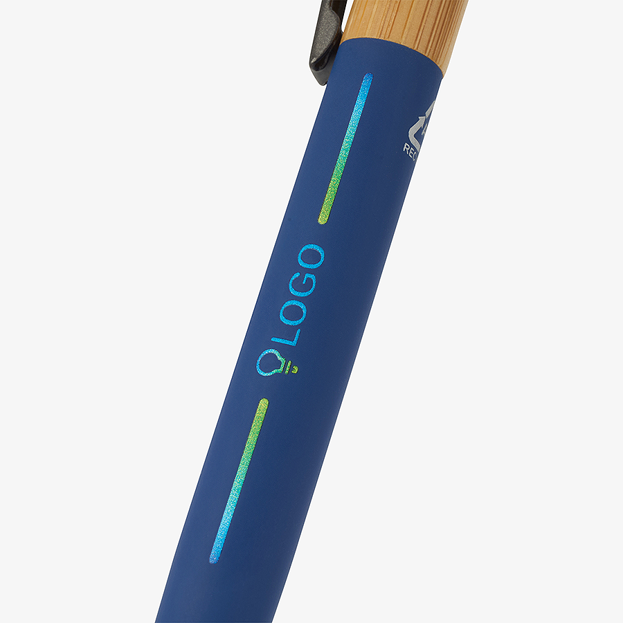 Bambus-Softtouch-Kugelschreiber mit UV-LED-Druck