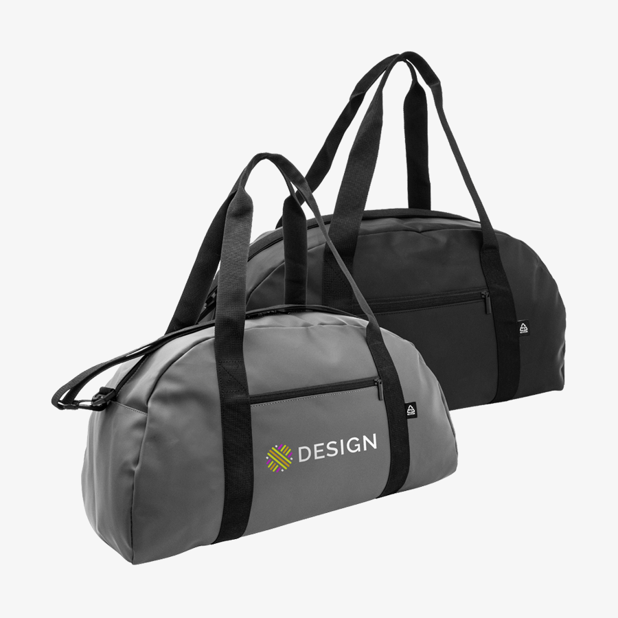 Wasserfeste Kunstleder-Sporttaschen in mehreren Farben mit vollfarbigem Druck