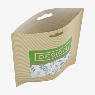 Standbodenbeutel aus Papier - individuell bedruckt, mit Euroloch und Druckverschluss