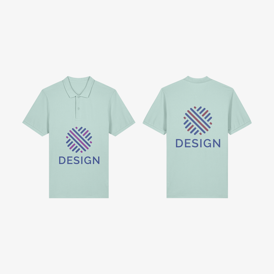 Herren-Poloshirts von Stanley/Stella Digitaldirektdruck an zwei Positionen