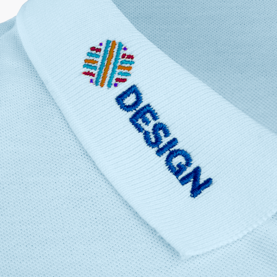 Detail Poloshirt von Stanley/Stella Kragen mit Stick