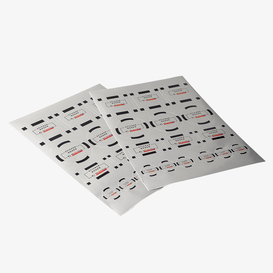 Stickerbogen Silber
