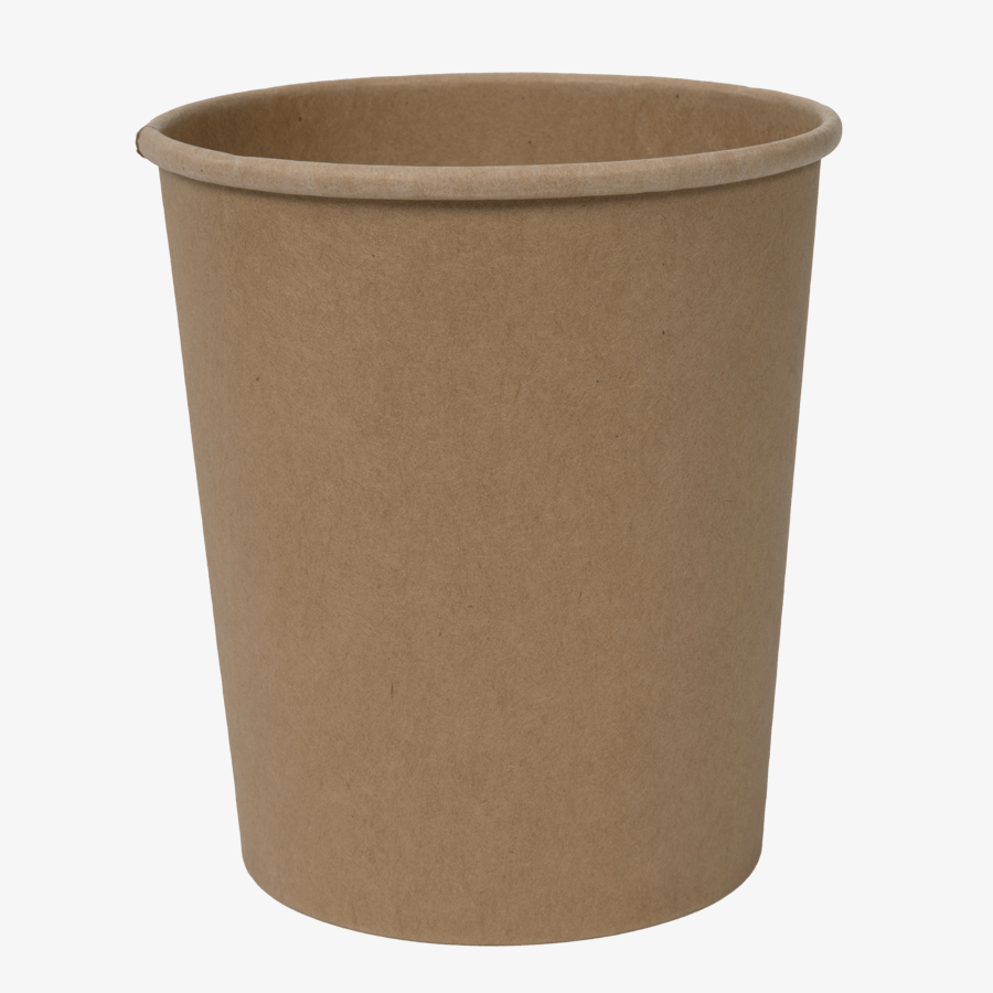 Unbedruckte Suppenbecher to go in Naturbraun aus Kraftkarton, für 950 ml Inhalt
