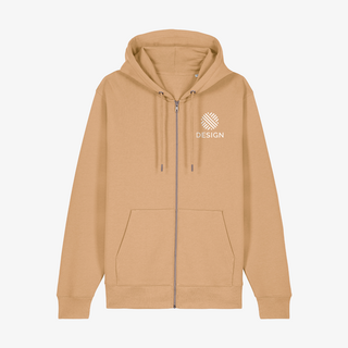 Organic-Sweatjacke für Damen von Stanley/Stella, vollfarbiger Digitaltransferdruck auf der Brust