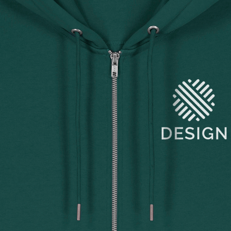 Detail Organic-Sweatjacke für Herren von Stanley/Stella, auf der Brust vollfarbig bedruckt