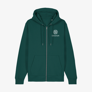 Organic-Sweatjacke für Herren von Stanley/Stella, auf der Brust vollfarbig bedruckt