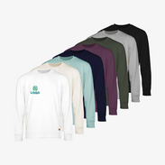 Sweatshirts Damen Organic Russell verschiedene Farben mit Stickerei seitlich