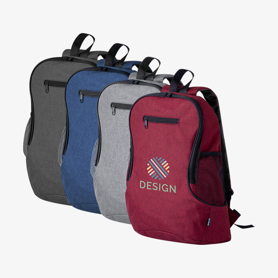 Tagesrucksack aus RPET mit seitlichen Netztaschen, 19 l