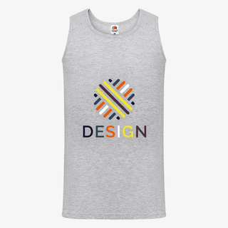 Herren-Tanktop Valueweight Athletic von Fruit of the Loom in Grau mit bedruckter Vorderseite
