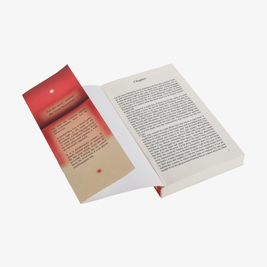 Taschenbuch mit Softcover und Klappenbroschur hinten und vorne, 13,5 x 21,5 cm gross