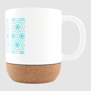 Grosse Keramiktasse mit Korkboden, einfarbig bedruckt im eigenen Design