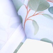 Nachhaltige Textil-Tischläufer umsäumt Detail