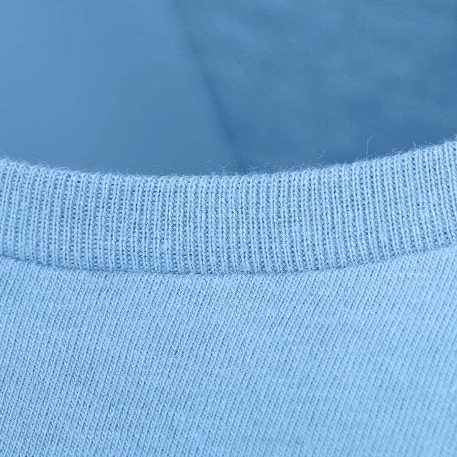 T-Shirt Rundhals Detailbild Kragen BC skyblue