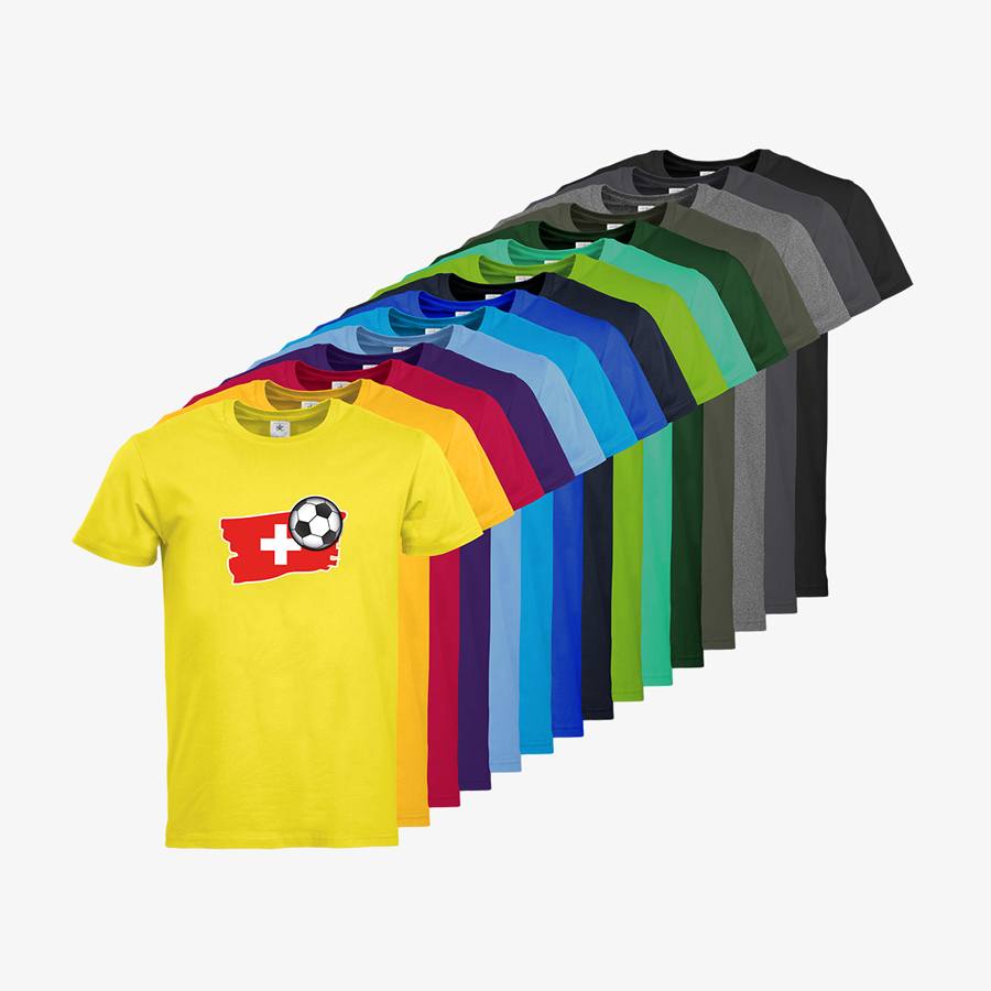 T-Shirts Standmotiv Fussball Switzerland BC Premium Herren Sortiment