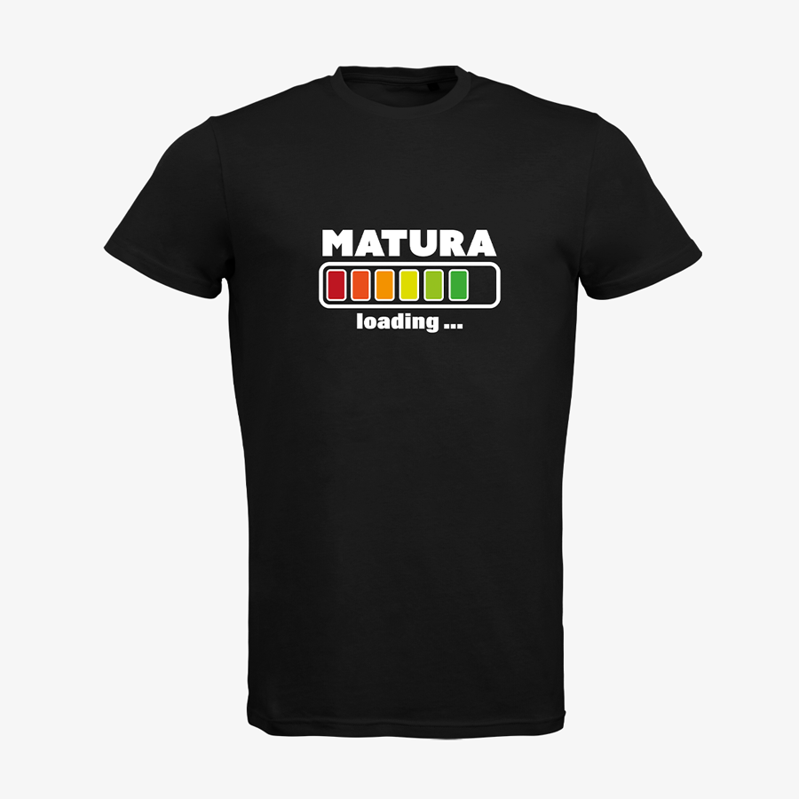 T-Shirt mit Standardmotiv Matura BC organic Herren schwarz