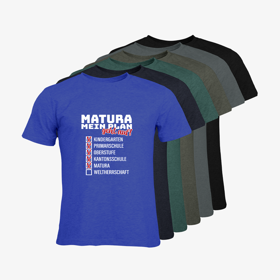 T-Shirts mit Standardmotiven Matura Herren Russell organic Sortiment